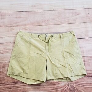 Columbia Shorts Womens Extra Large Yellow Chino Mid Rise Hiking Outdoors Ladies